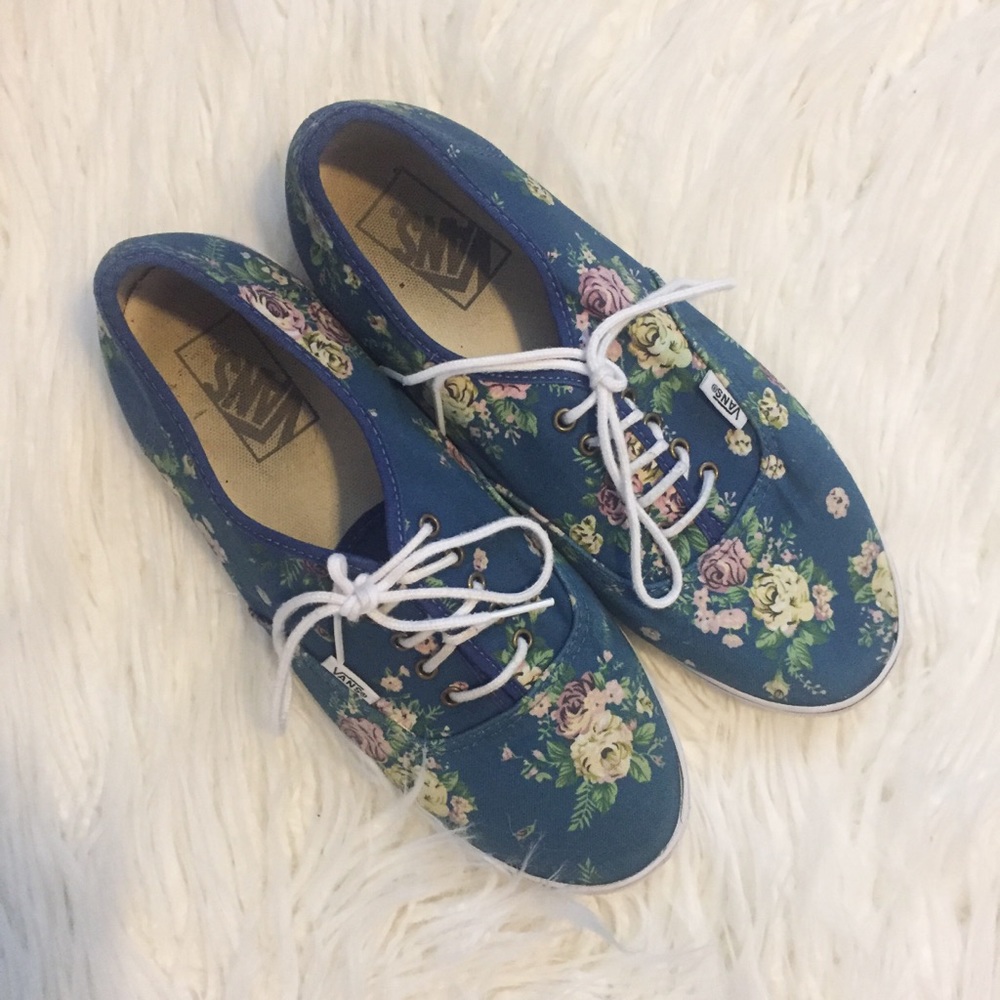 Vans Floral Retro Vintage Sneakers Shoes Boho Cute